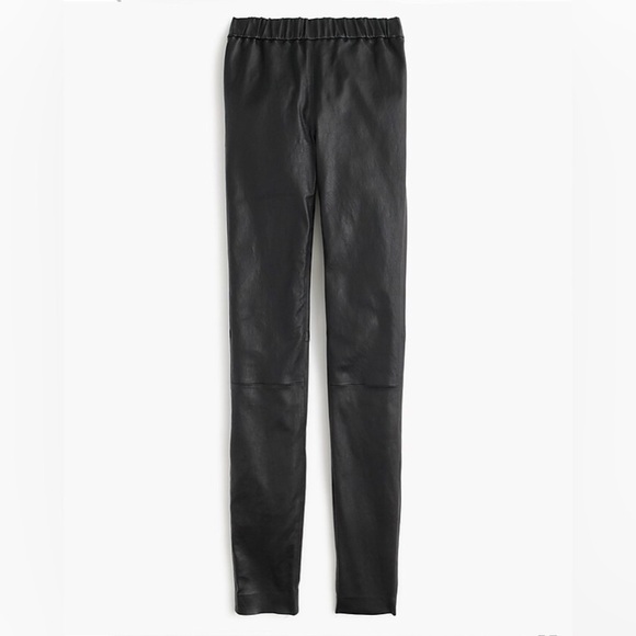 JCREW COLLECTION navy leather leggings size 8 - Picture 6 of 6